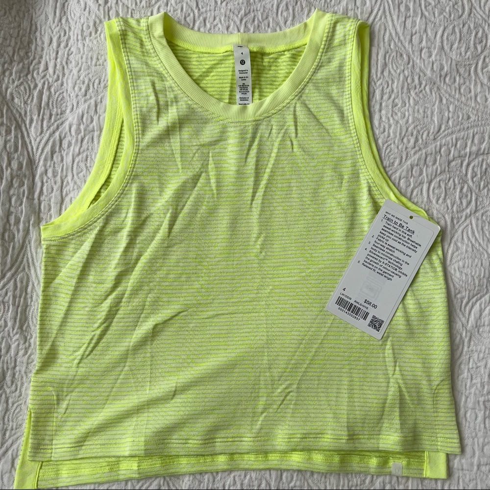 NWT Lululemon Train to be tank
